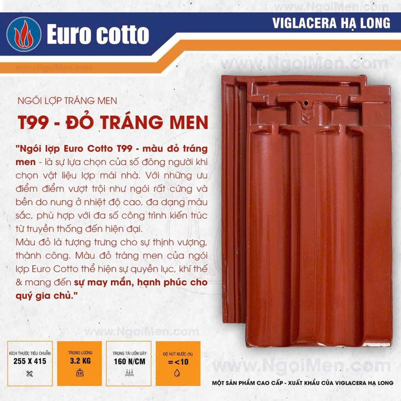 T99 - Đỏ tráng men